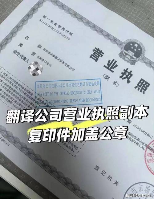 一份营业执照的复印件